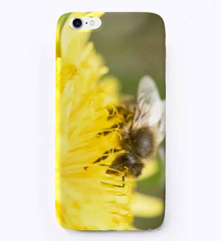 Honey Bee &amp; Dandelion Flower